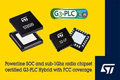 意法半导体扩大智能表计通信连接功能，G3－PLC Hybrid双模芯片组获FCC认证